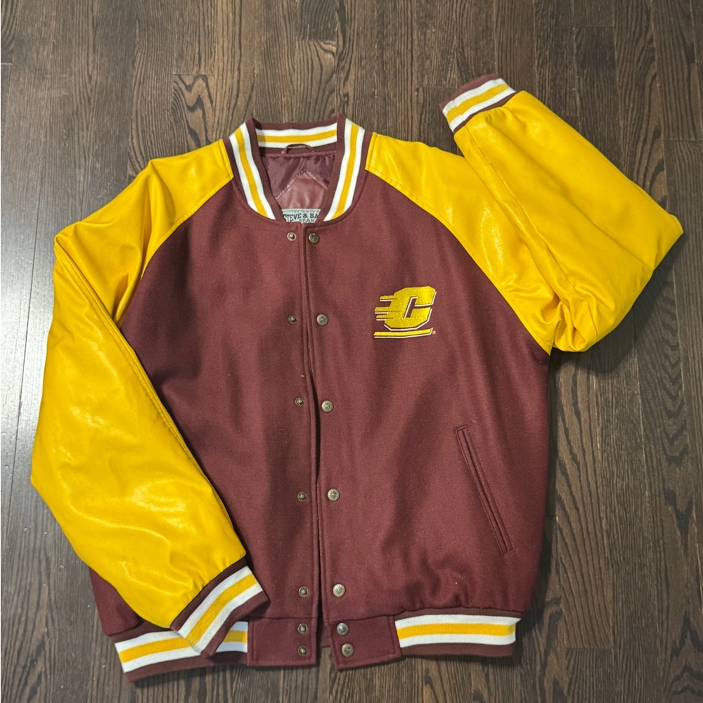 Steve & Barry's Central Michigan University Maroon & Yellow Varsity Jacket